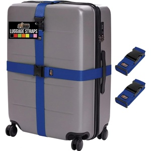 image:imageGORILLA GRIP Heavy Duty Luggage Straps for Suitcase 2 Pack GreenBlue