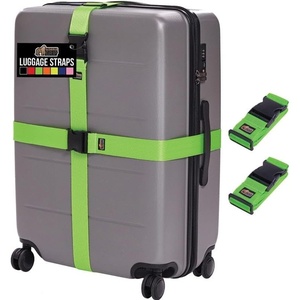image:imageGORILLA GRIP Heavy Duty Luggage Straps for Suitcase 2 Pack GreenGreen