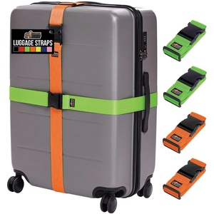 image:imageGORILLA GRIP Heavy Duty Luggage Straps for Suitcase 2 Pack GreenGreenOrange