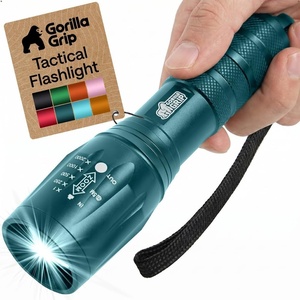 image:imageGORILLA GRIP Powerful LED Tactical Flashlight TurquoiseTeal Blue
