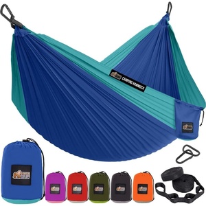 image:imageGORILLA GRIP Travel Camping Hammock Durable Tree Straps Single BlueDark BlueLight Blue