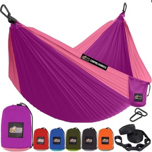 image:imageGORILLA GRIP Travel Camping Hammock Durable Tree Straps Single BluePurplePink