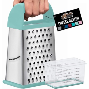 image:imageGORILLA GRIP XL 4Sided Stainless Steel BPAFree Cheese Grater BlackMint