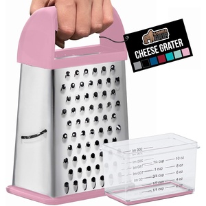 image:imageGORILLA GRIP XL 4Sided Stainless Steel BPAFree Cheese Grater BlackPink