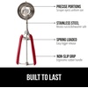 image:imageGORILLA GRIP 304 Stainless Steel Cookie Scoop 1 TBSP Scooper BlackRed