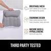image:imageGORILLA GRIP Bath Pillow for Tub 6 Strong Suction Cups 4D Mesh BlueGray