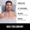 image:imageGORILLA GRIP Bath Pillow for Tub 6 Strong Suction Cups 4D Mesh BlueGray