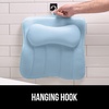 image:imageGORILLA GRIP Bath Pillow for Tub 6 Strong Suction Cups 4D Mesh BlueSpa Blue