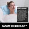 image:imageGORILLA GRIP Bath Pillow for Tub 6 Strong Suction Cups 4D Mesh BlueSpa Blue