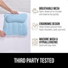 image:imageGORILLA GRIP Bath Pillow for Tub 6 Strong Suction Cups 4D Mesh BlueSpa Blue