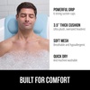 image:imageGORILLA GRIP Bath Pillow for Tub 6 Strong Suction Cups 4D Mesh BlueSpa Blue
