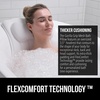 image:imageGORILLA GRIP Bath Pillow for Tub 6 Strong Suction Cups 4D Mesh BlueWhite