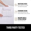 image:imageGORILLA GRIP Bath Pillow for Tub 6 Strong Suction Cups 4D Mesh BlueWhite
