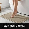 image:imageGORILLA GRIP Exfoliating Bath and Shower Mat Textured Backing 30x16 GrayBeige