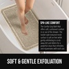 image:imageGORILLA GRIP Exfoliating Bath and Shower Mat Textured Backing 30x16 GrayBeige