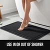image:imageGORILLA GRIP Exfoliating Bath and Shower Mat Textured Backing 30x16 GrayBlack