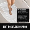 image:imageGORILLA GRIP Exfoliating Bath and Shower Mat Textured Backing 30x16 GrayWhite