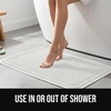 image:imageGORILLA GRIP Exfoliating Bath and Shower Mat Textured Backing 30x16 GrayWhite
