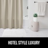 image:imageGORILLA GRIP Gray Waffle Style Textured Fabric Shower Curtain 72x72Beige