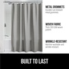 image:imageGORILLA GRIP Gray Waffle Style Textured Fabric Shower Curtain 72x72Grey