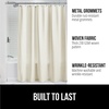 image:imageGORILLA GRIP Gray Waffle Style Textured Fabric Shower Curtain 72x72Ivory Cream