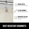 image:imageGORILLA GRIP Gray Waffle Style Textured Fabric Shower Curtain 72x72Ivory Cream