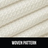 image:imageGORILLA GRIP Gray Waffle Style Textured Fabric Shower Curtain 72x72Ivory Cream