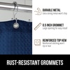 image:imageGORILLA GRIP Gray Waffle Style Textured Fabric Shower Curtain 72x72Navy