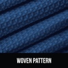 image:imageGORILLA GRIP Gray Waffle Style Textured Fabric Shower Curtain 72x72Navy