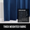 image:imageGORILLA GRIP Gray Waffle Style Textured Fabric Shower Curtain 72x72Navy