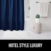 image:imageGORILLA GRIP Gray Waffle Style Textured Fabric Shower Curtain 72x72Navy