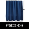 image:imageGORILLA GRIP Gray Waffle Style Textured Fabric Shower Curtain 72x72Navy