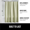 image:imageGORILLA GRIP Gray Waffle Style Textured Fabric Shower Curtain 72x72Sage