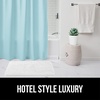 image:imageGORILLA GRIP Gray Waffle Style Textured Fabric Shower Curtain 72x72Spa Blue