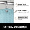 image:imageGORILLA GRIP Gray Waffle Style Textured Fabric Shower Curtain 72x72Spa Blue