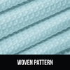 image:imageGORILLA GRIP Gray Waffle Style Textured Fabric Shower Curtain 72x72Spa Blue