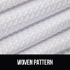image:imageGORILLA GRIP Gray Waffle Style Textured Fabric Shower Curtain 72x72White