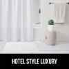 image:imageGORILLA GRIP Gray Waffle Style Textured Fabric Shower Curtain 72x72White