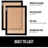 image:imageGORILLA GRIP Nonstick Silicone Baking Mats 2PK Half Sheet MintBlack