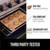 image:imageGORILLA GRIP Nonstick Silicone Baking Mats 2PK Half Sheet MintBlack