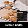 image:imageGORILLA GRIP Nonstick Silicone Baking Mats 2PK Half Sheet MintBlack