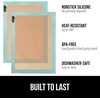 image:imageGORILLA GRIP Nonstick Silicone Baking Mats 2PK Half Sheet MintMint