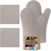 image:imageGORILLA GRIP Silicone Oven Mitts 550F Heat Resistant 125x83 BlackAlmond