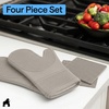 image:imageGORILLA GRIP Silicone Oven Mitts 550F Heat Resistant 125x83 BlackAlmond