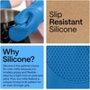image:imageGORILLA GRIP Silicone Oven Mitts 550F Heat Resistant 125x83 BlackAqua
