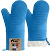 image:imageGORILLA GRIP Silicone Oven Mitts 550F Heat Resistant 125x83 BlackAqua