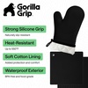 image:imageGORILLA GRIP Silicone Oven Mitts 550F Heat Resistant 125x83 BlackBlack