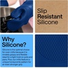 image:imageGORILLA GRIP Silicone Oven Mitts 550F Heat Resistant 125x83 BlackBlue