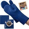 image:imageGORILLA GRIP Silicone Oven Mitts 550F Heat Resistant 125x83 BlackBlue