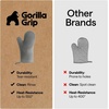 image:imageGORILLA GRIP Silicone Oven Mitts 550F Heat Resistant 125x83 BlackGray